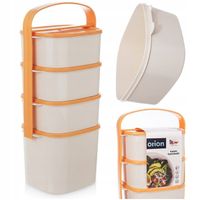 Menażka OBIADOWA 4-poziomowa piętrowa do przenoszenia żywności obiadów