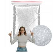 Brokat Sypki Srebrny Drobny 100g do Farb Ściań Fug Dekoracyjny Ozdobny