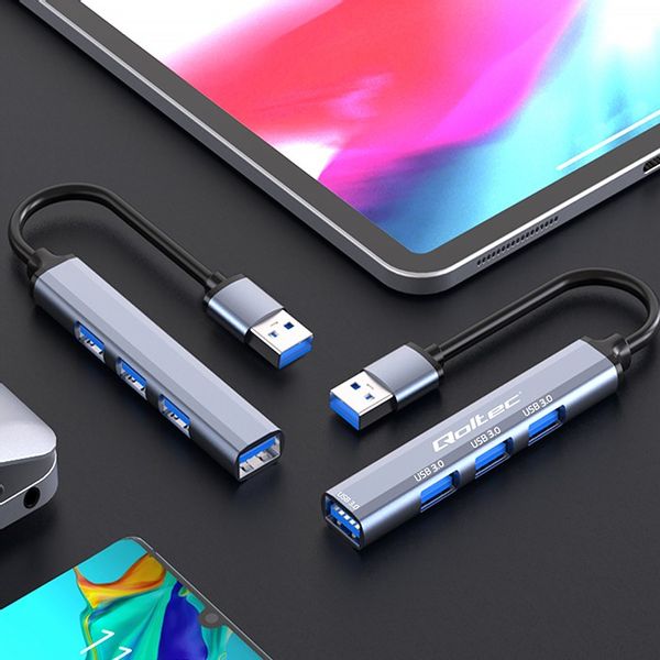 Qoltec Hub Adapter USB 3.0 4w1| 4x USB 3.0 zdjęcie 7