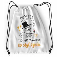 Plecak Dla Siostry Sportowy Szkolny Worek Torba Z Nadrukiem Ze Zdjęciem