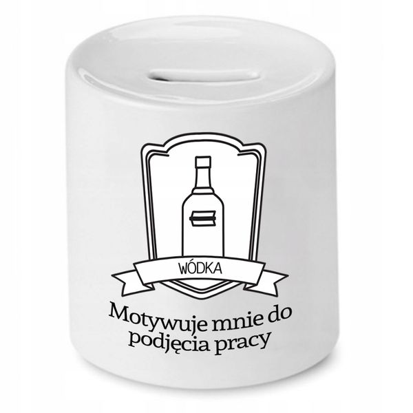 Skarbonka Dla Budowlańca Motywuje Mnie Do Pracy Z Nadrukiem Ze Zdjęciem zdjęcie 1