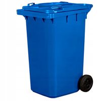 POJEMNIK KOSZ 240L NA ŚMIECI ODPADY BRĄZ NIEBIESKI