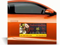 Magnes na auto reklama magnetyczna 60x30 cm KUCHNIA AZJATYCKA dużo wzorów