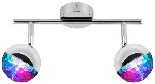 Party listwa 2x3W LED rgb główka okrągła 1e z przegubem kd system chrom na Arena.pl