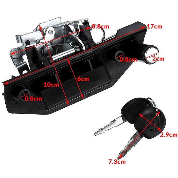 Klamka klapy tył Volkswagen Transporter T4 Caravelle 1990-2003 Uchwyt Rączka zewnętrzna 701829239E 703829239D 703829239E zdjęcie 6