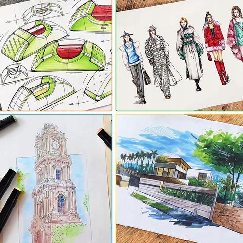 MARKERY ALKOHOLOWE 168 SZT Flamastry Mazaki Pisaki Dwustronne Pro + TORBA na Arena.pl