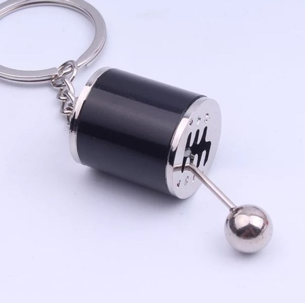 Breloczek do kluczy Samochodowy skrzynia biegów Czarna metalowa Tuning Gift zdjęcie 5