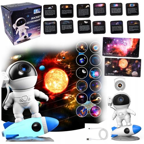 Projektor Gwiazd Lampka Nocna LED USB Planetarium 13x Dysk Planety 4K HD na Arena.pl