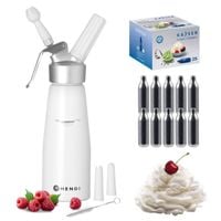 SYFON DEKORATOR DO BITEJ ŚMIETANY HENDI 588369 + NABOJE N2O 35 SZTUK