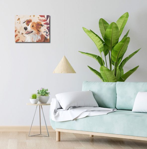 Obraz 40x30cm Collie Jesienną Porą zdjęcie 2