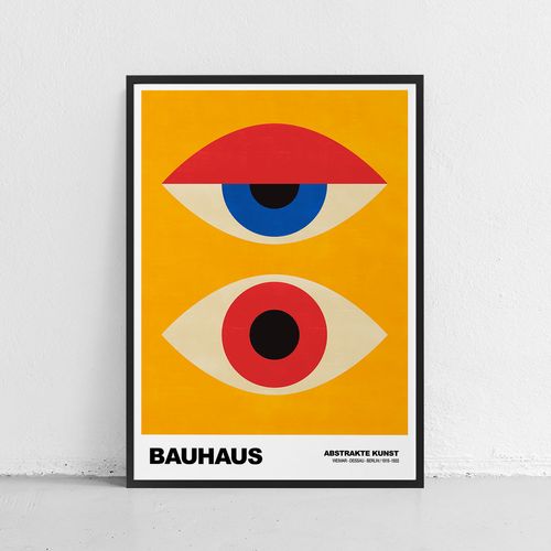 Plakat plakaty bauhaus oko oczy 21x30 cm w czarnej ramie na Arena.pl