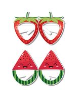 Okulary papierowe Truskawka Arbuz hawajskie przyjęcie 2szt