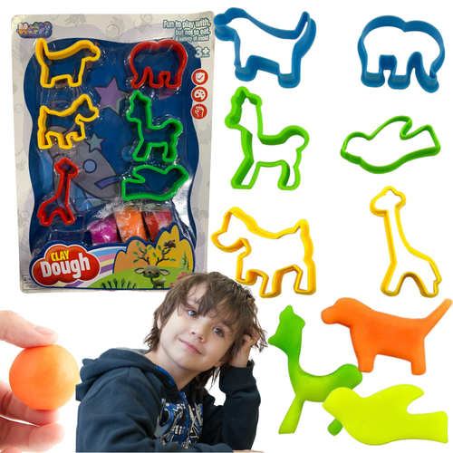 Duży Zestaw Foremek Do Ciastoliny Ciasta Gliny Piasku Foremki 9Ele + 3 Masy na Arena.pl