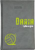 KALENDARZ A5 2026 DZIENNY PLANER Z NADRUKIEM PREZENT DLA SIATKARZA + IMIĘ