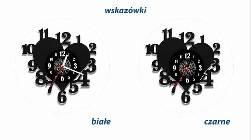 Zegar ścienny z płyty winylowej Serce 97.2 na Arena.pl