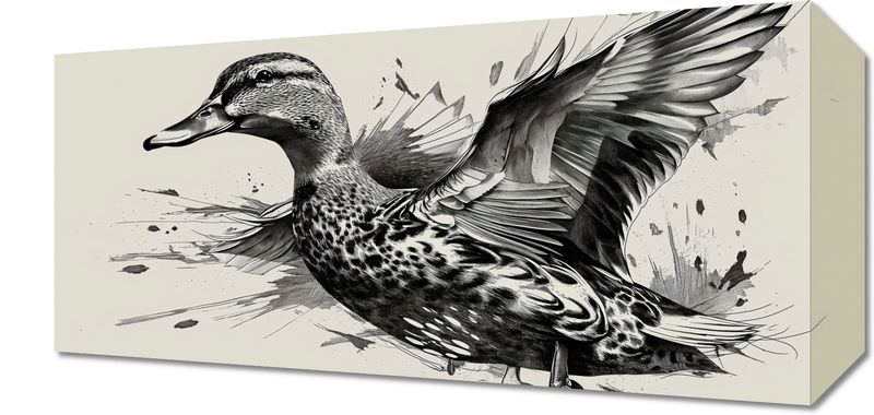 Obraz 40x20cm Gracja Kaczki w Locie zdjęcie 1