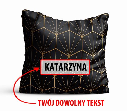 Poduszka Dekoracyjna GEOMETRYCZNA z Twoim napisem G34 na Arena.pl