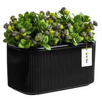 Doniczka osłonka ceramiczna Czarna 25,5 cm H13,5 cm Połysk