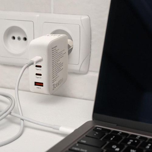 QOLTEC ŁADOWARKA 140W GAN BIAŁA DLA LAPTOP SMARTFON USB C PD QC na Arena.pl