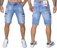 MĘSKIE SPODENKI KRÓTKIE BOJÓWKI JEANSOWE ELASTYCZNE JAKOŚĆ