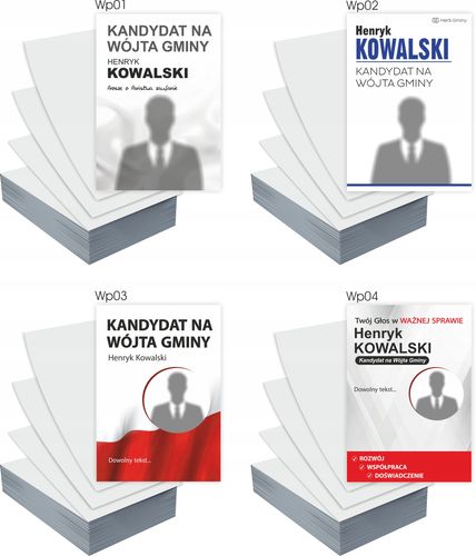 Ulotki A6 wyborcze 5000 szt WYBORY KANDYDAT na WÓJTA gminy + PROJEKT GRATIS na Arena.pl