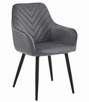 Krzesło NANA - ciemny szary aksamit / nogi czarne x 1