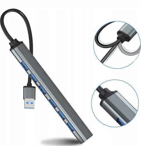 ROZGAŁĘŹNIK PORTÓW 7x USB HUB USB 2.0 3.0 JAKOŚĆ! na Arena.pl