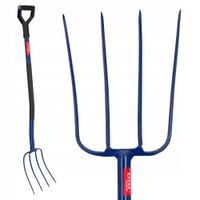 WIDŁY GOSPODARCZE OGRODOWE 4 ZĘBNE METALOWE DO KOMPOSTU SIANA 130cm