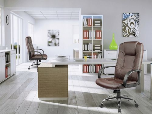 FOTEL BIUROWY OBROTOWY CHROM KRZESŁO SOFOTEL na Arena.pl