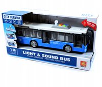 2X NIEBIESKI AUTOBUS ŚWIATŁO DŹWIĘK OTWIERANE DRZWI