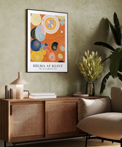 Plakat Hilma af Klint The ten largest no. 3 50x70 cm w czarnej ramie na Arena.pl