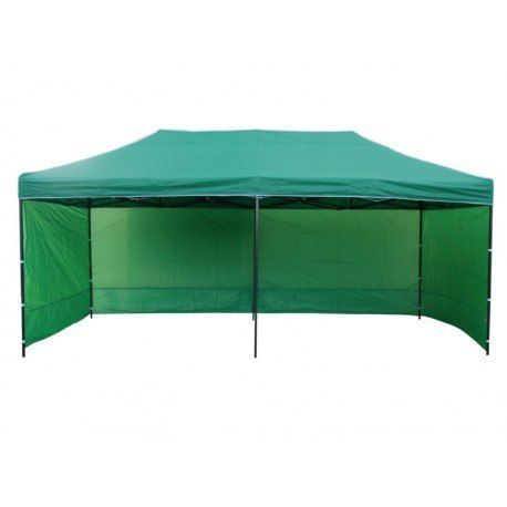 Pawilon handlowy ekspresowy - 3x6 m - 3 ściany - zielony na Arena.pl