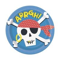 talerzyki papierowe ahoy pirat jack sparow 23cm/8