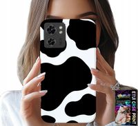 ETUI DO MOTOROLA EDGE 40 - CZARNO - BIAŁE ŁATY KROWA, MODNE WZORY