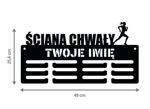 Wieszak na medale ŚCIANA CHWAŁY twoje imię dowolny tekst 228.3 na Arena.pl