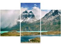 90X60CM OBRAZ OBRAZ WHITE MOUNTAINS GÓRSKI KRAJOBRAZ PRZYRODA TRZY OBRAZY