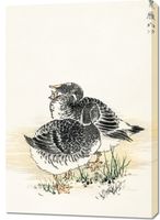 Obraz 70x100cm Black Brant, Kashu Japoński Vintage do Salonu