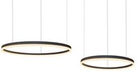 Lampa ledowa wisząca Halo AZ4978 80+60 90W 3000-6000K z pilotem czarna