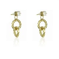 Kolczyki ze stali chirurgicznej pozłacane sztyfty KST1891