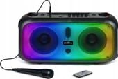 Głośnik Bluetooth Duży Mikrofon Party Cube Podświetlenie LED 200W Big Ben