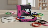 2X DŁUGOPIS 3D PRO ZESTAW DLA DZIECI DRUKARKA 3D WKŁADY 260 METRÓW + SZABLO