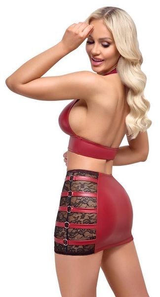 Top & Skirt Red M zdjęcie 3