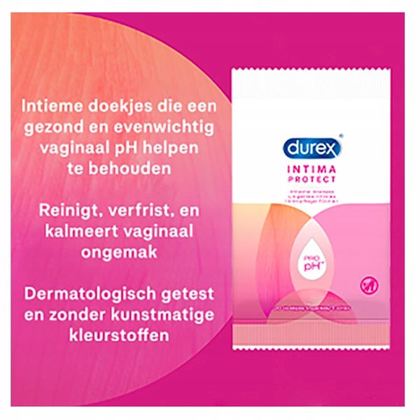 Chusteczki Durex Intima Protect 20 Szt. zdjęcie 2
