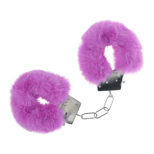 Classic Fluffy Handcuffs - Purple zdjęcie 1