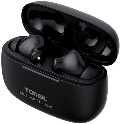 CZARNE SŁUCHAWKI Bezprzewodowe Dokanałowe TONSIL T50 BT Bluetooth IPX5 V5.3 na Arena.pl