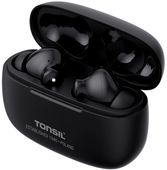 CZARNE SŁUCHAWKI Bezprzewodowe Dokanałowe TONSIL T50 BT Bluetooth IPX5 V5.3