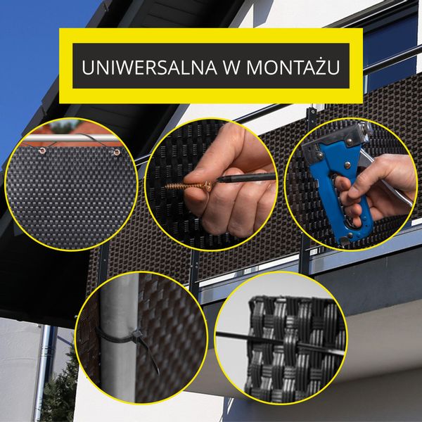 Osłona Balkonowa Technorattan Mata Na Wymiar zdjęcie 5