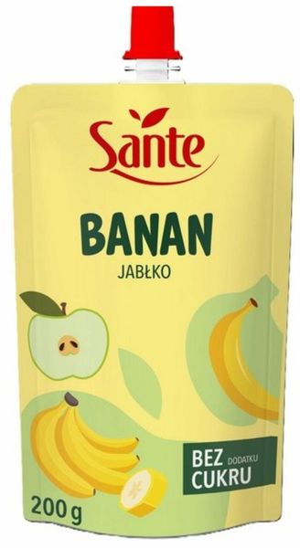 SANTE MUS 100% BANAN JABŁKO 200G zdjęcie 1