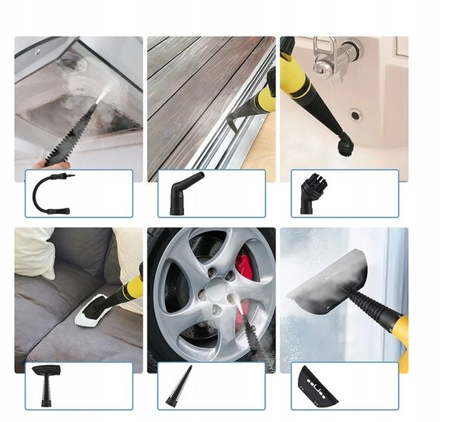 MYJKA PAROWA Czyścik Okien Steamer Parownica 1050W 3,5bar + 10 akcesoriów zdjęcie 7