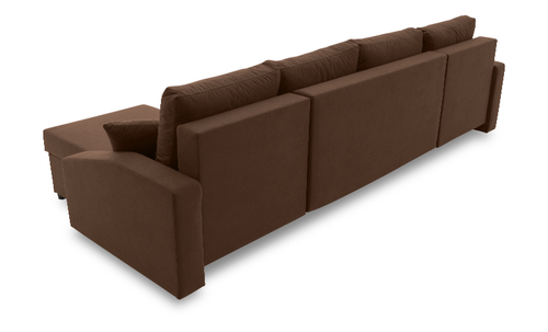 Duży narożnik, MONTERO Plus, 302x138x75 cm, brąz | TYLETEGOTU na Arena.pl